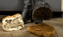 Disgusting slave meal with dirt, spit and ash