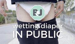 Wetting diaper in public