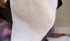 Muddy Sock Surprise - You were invited over to work out Instead you'll be smelling her filthy socks and shoes dirty socks smelly feet foot worship