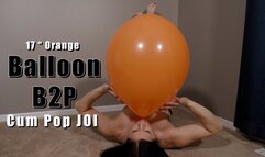 Orange 17 Inch Balloon Blow2Pop Cum Pop JOI - Kylie Jacobs - MP4 1080p HD