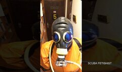 ORANGE CHEMICAL SUIT AND ORANGE TRANSPARENT BOOTS