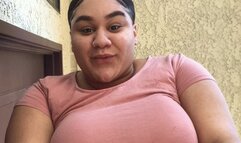 Giantess foot stomping in dirty white socks