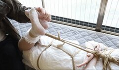 XY03-Xiaoxiao was tied into a hog tied with a mouth ball