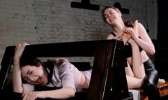 Hard tickle for a stuck girl (FHD)