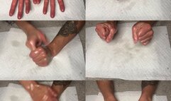 Hand Fetish - Oil, Hand Expressions, ASMR, Natural Finger Nails, Fingers, Palms, Top of Hands, Strong Woman Hands, Autonomous Sensory Meridian Response