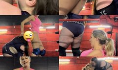 Giantess vs blonde Barbie look a like STINKFACE MATCH