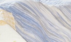 UNDER SHEET MORNING GLORY + BALL STRETCHING + WILD WANK WITH FINAL SPLASHES OF SEMINAL FLUID