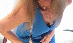 BLUE DRESS AND HEELS