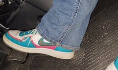 Driving in Nike Air Sneakers