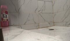 Morning pee and showering!