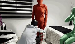 Zentai girls duct taped #1