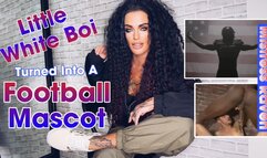 LITTLE WHITE BOI TURNED INTO A FOOTBALL MASCOT