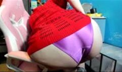 Purple Satin Panties Close