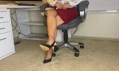 dangling my heels at the office