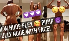 Female Bodybuilder Nude Flexing in The Gym