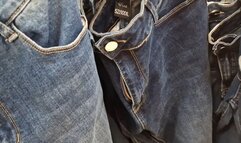 Big hairy pussy in tight panties and big ass in tight jeans 720HD