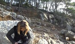 Naomi in a seaside cove