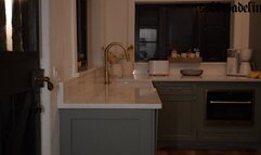 SSBBW Adeline Fills Up the Apron Sink with Her Apron Belly