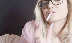 Sexy smoking in my bed