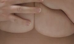 Playing with my natural huge 36H tits!