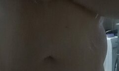 BBW showing off big body and showering