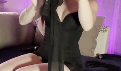 BLACK TOENAILS NYLONS FEET JOI - SIMULATED PANTUHOSE FOOTJOB