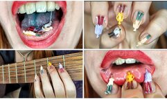 The giantess made tiny people nail art