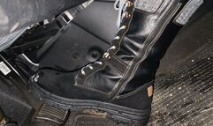 Driving in Black Tall Boots