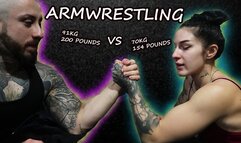 Armwrestling mistress vs a guy