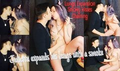 Julietta expands his lungs with a smoke
