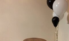 Black and white sit to pop fun