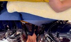 10 inch BBC bareback deep fucking with cuck sloppy seconds