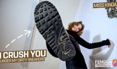 I will crush you under my dirty sneakers ( Giantess Feet and Trampling POV with Miss Kinga ) - 640p wmv