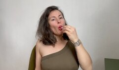 she will lick lollipop