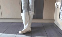 Cigs under white Hunter Wellies