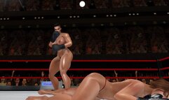 Topless female boxing turns into pro wrestling HD