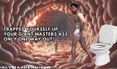 TRAPPED YOURSELF UP YOUR GIANT MASTERS ASS - ONLY ONE WAY OUT!