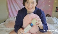 Diaper girl vibrator orgasm and talking about her week