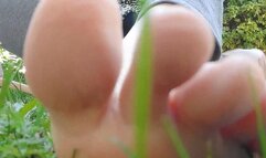 Giantess tramples you in a public garden 4K