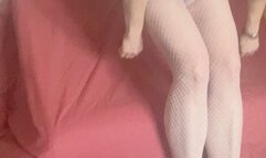 A spanking in white fishnet stockings Part 1 of 2