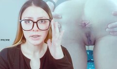 POV:Nerdy girl invited you to a date and farted in your face