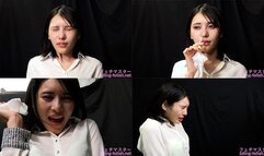 Mikana Mii - CLOSE-UP of Japanese cute girl SNEEZING- MOV
