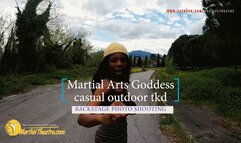 Martial Arts Goddess casual outdoor tkd backstage photo shooting
