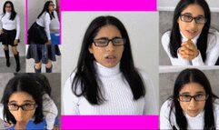 eRica shows us how she sucks cock, takes a facial, and gets a fans cum dumped on her while wearing a white turtleneck & leather skirt!! She gets covered in CUM!!