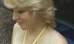 Carmen Blows Stranger Outdoors And Collects His Cum In Her Mouth POV! (wmv)