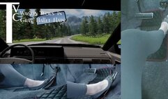 Wagon Woes in Gray Ballet Flats (mp4 1080p)