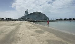 Vika in Dubai on the beach in bikini 3_1080