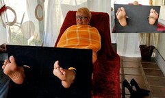 Tickles on the feet for Angeline