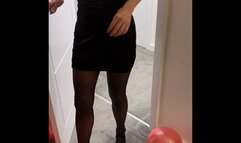 Cum and Pop 70 red balloons in a heel popping frenzy