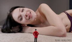 Giantess Strokes Your Pathetic Micro Penis - Mari Merlowe